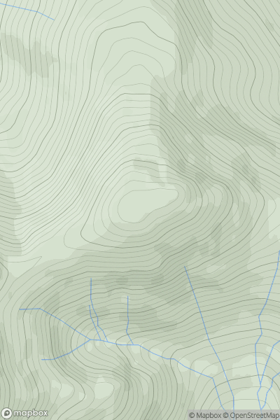 Thumbnail image for Meall Copagach [Glen Etive to Glen Lochy] [NN152341] showing contour plot for surrounding peak